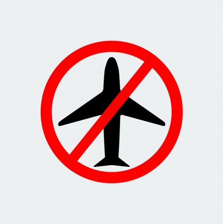 no airplane icon stop symbol vector 21378998