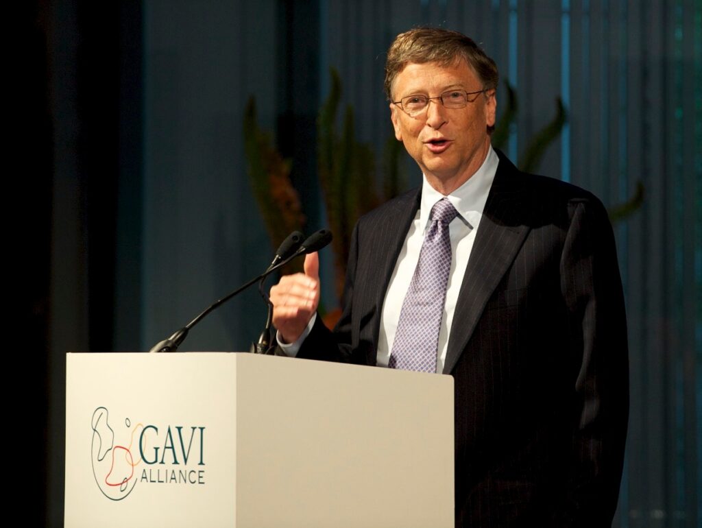 Bill Gates speaking at the UK hosted GAVI immunisation Alliance pledging event