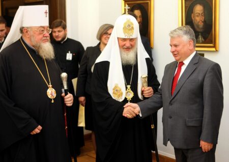 Arcybiskup Sawa Cyryl I Bogdan Borusewicz