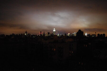 Hurricane Sandy Blackout New York Skyline