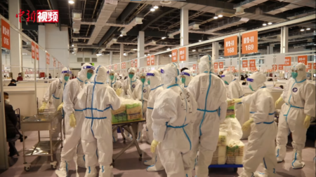 Shanghai Expo Exhibition Hall during March 2022 COVID 19 pandemic