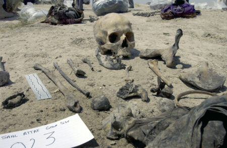 a view of human remains found at a mass gravesite near mosul iraq during operation d23b21 1600