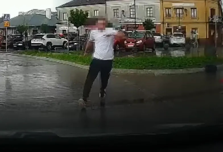 Ukrainiec wariat na ulicy