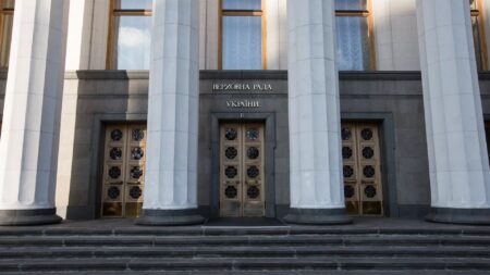 Budynek Rady Najwyzszej Ukrainy w Kijowie
