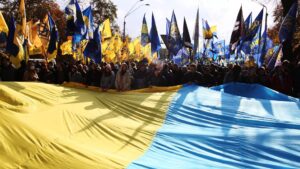 Marsz nacjonalistow w Kijowie
