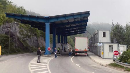 Przejscie graniczne z Kosowa