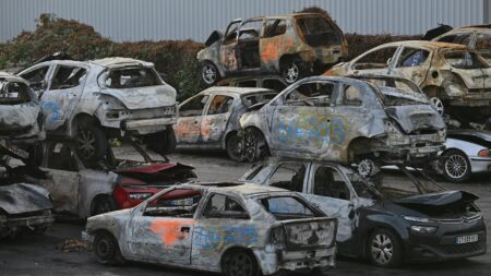 Francja spalone samochody
