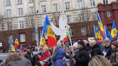 Demonstracja w Kiszyniowie 28 II 2023 r