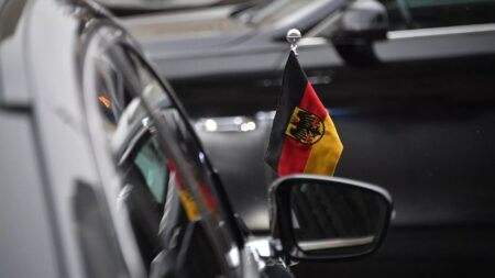 Niemcy flaga samochod