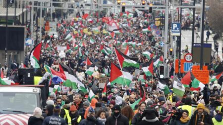 Palestyn wiec Bruksela