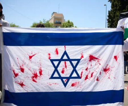 flaga izraela krew
