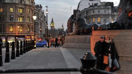 Trafalgar Square w Londynie Wielka Brytania