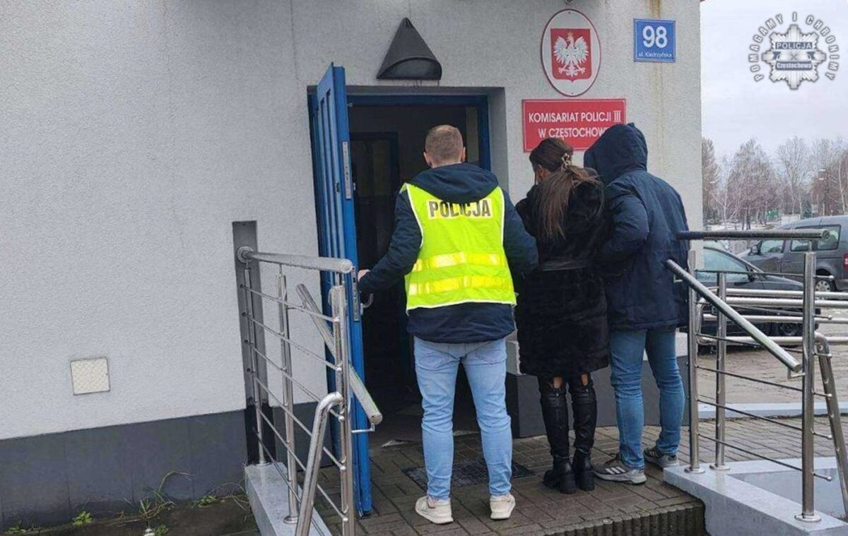 Policja czestochowa pijana ukrainka