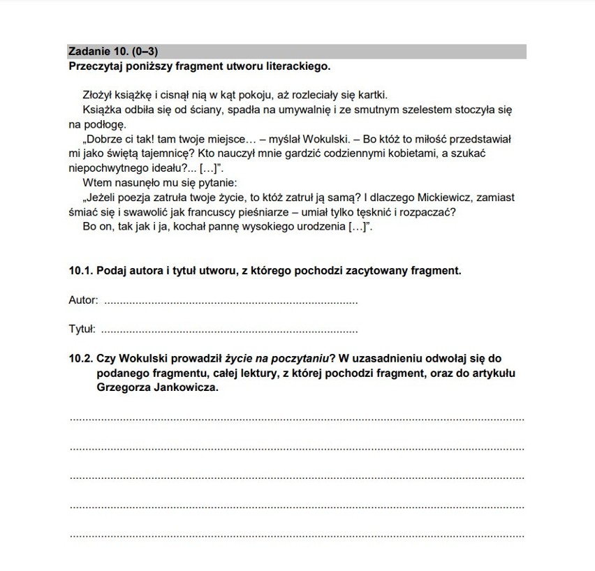 Matura 2022. Język polski, poziom podstawowy. ARKUSZE CKE, ODPOWIEDZI, TEMATY ROZPRAWEK. Co było maturze z polskiego 4.05.2022? 15 mat15