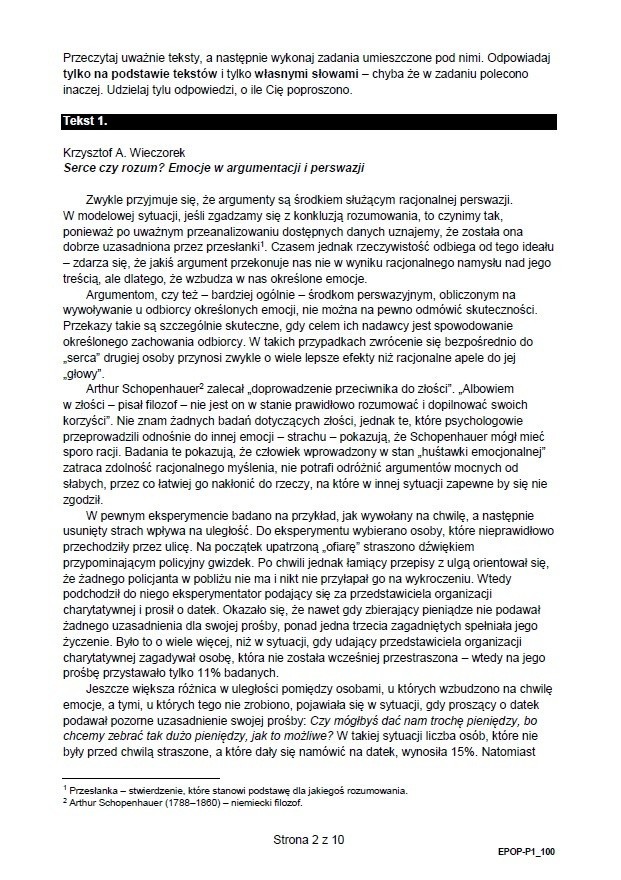 Matura 2022. Język polski, poziom podstawowy. ARKUSZE CKE, ODPOWIEDZI, TEMATY ROZPRAWEK. Co było maturze z polskiego 4.05.2022? 2 mat2