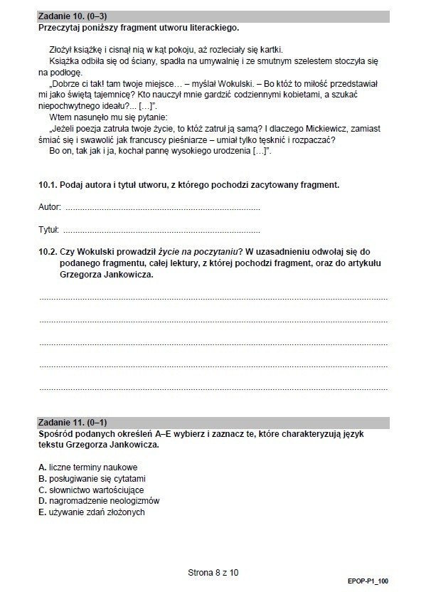 Matura 2022. Język polski, poziom podstawowy. ARKUSZE CKE, ODPOWIEDZI, TEMATY ROZPRAWEK. Co było maturze z polskiego 4.05.2022? 6 mat6