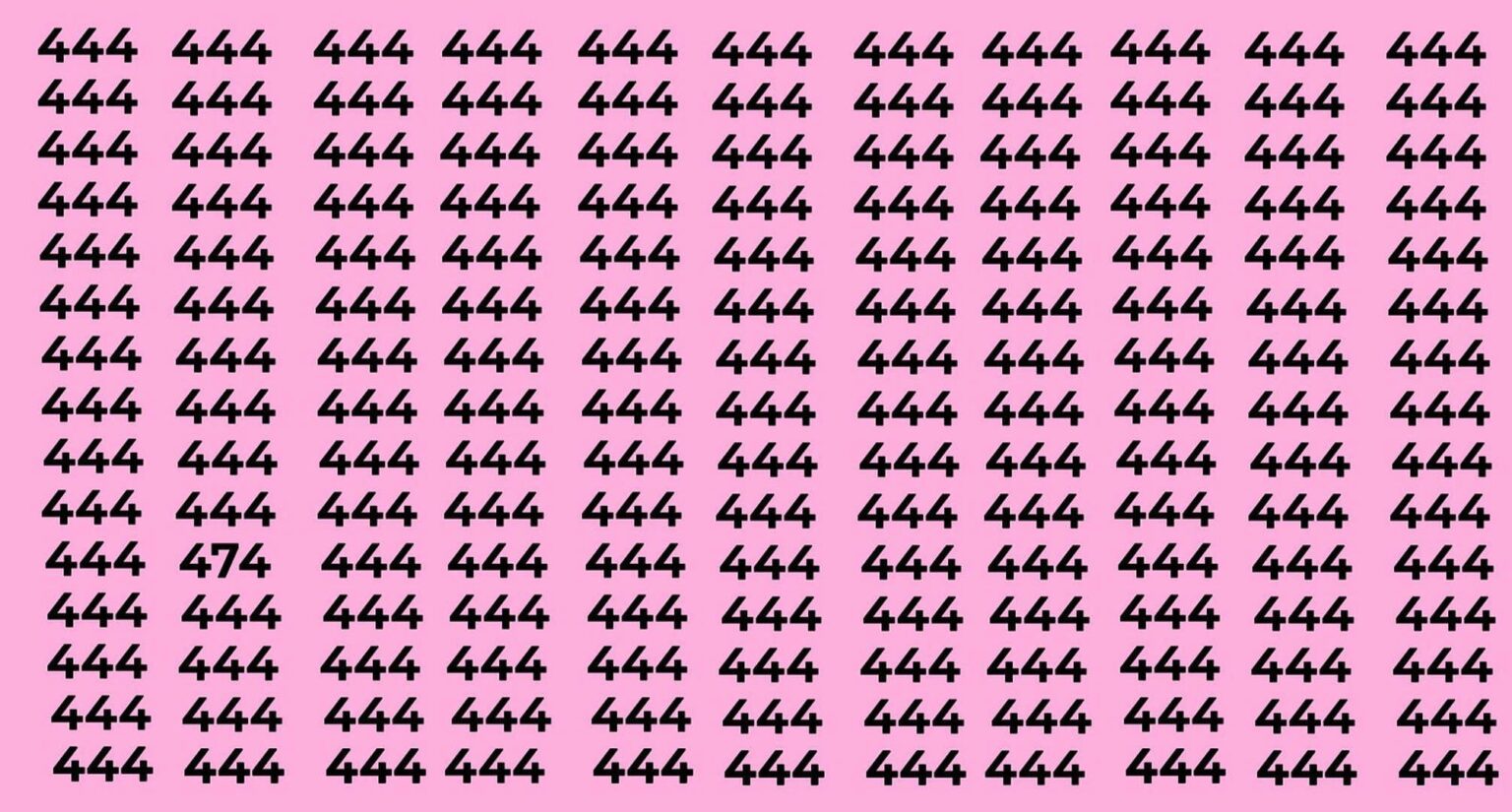 Znajdź liczbę 474. Prawie nikt tego nie robi to w mniej niż 10 sekund 474