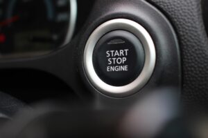 start stop engine button of a car