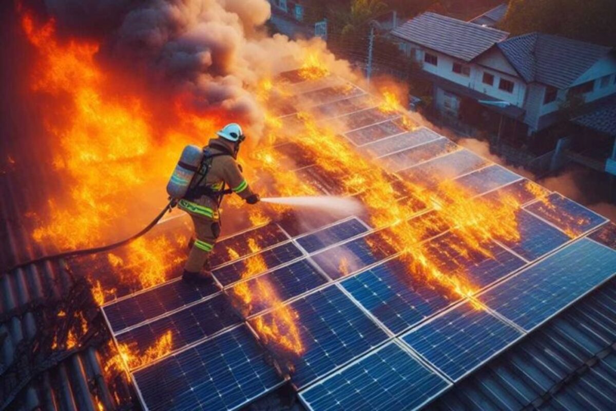 Pozar paneli foto AI