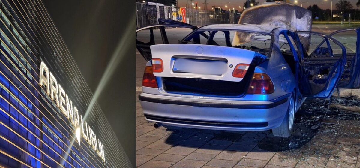 Ukrainiec przyjechał podriftować pod stadionem. BMW stanęło w płomieniach — stracił prawo jazdy BMW Lublin