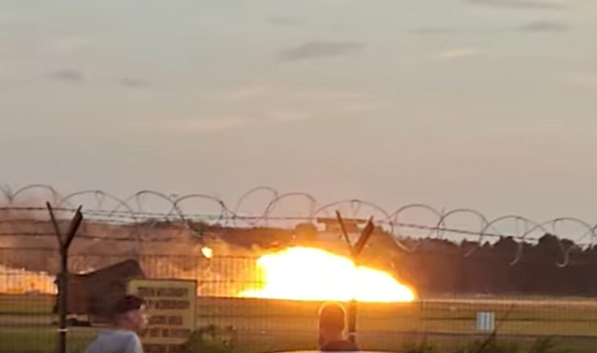 Katastrofa F 16 w Radomiu fot. kadr youtube