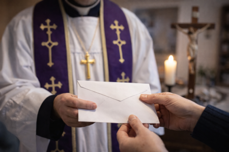 „Co łaska” czy obowiązek? Spór o kolędę 2025/2026 i „minimum 200 zł” Ksiądz Koperta